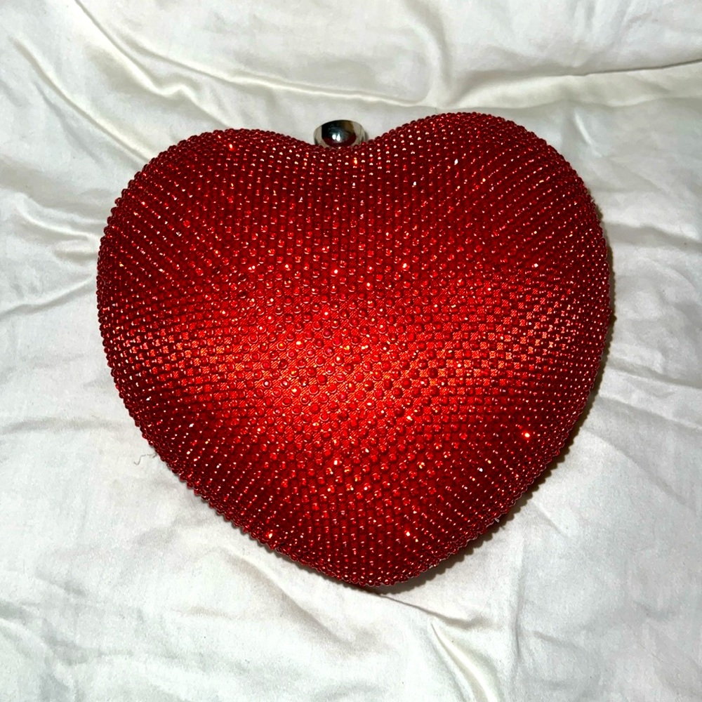 Small Red Rhinestone Purse from FashionNova